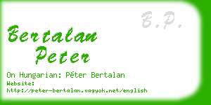 bertalan peter business card